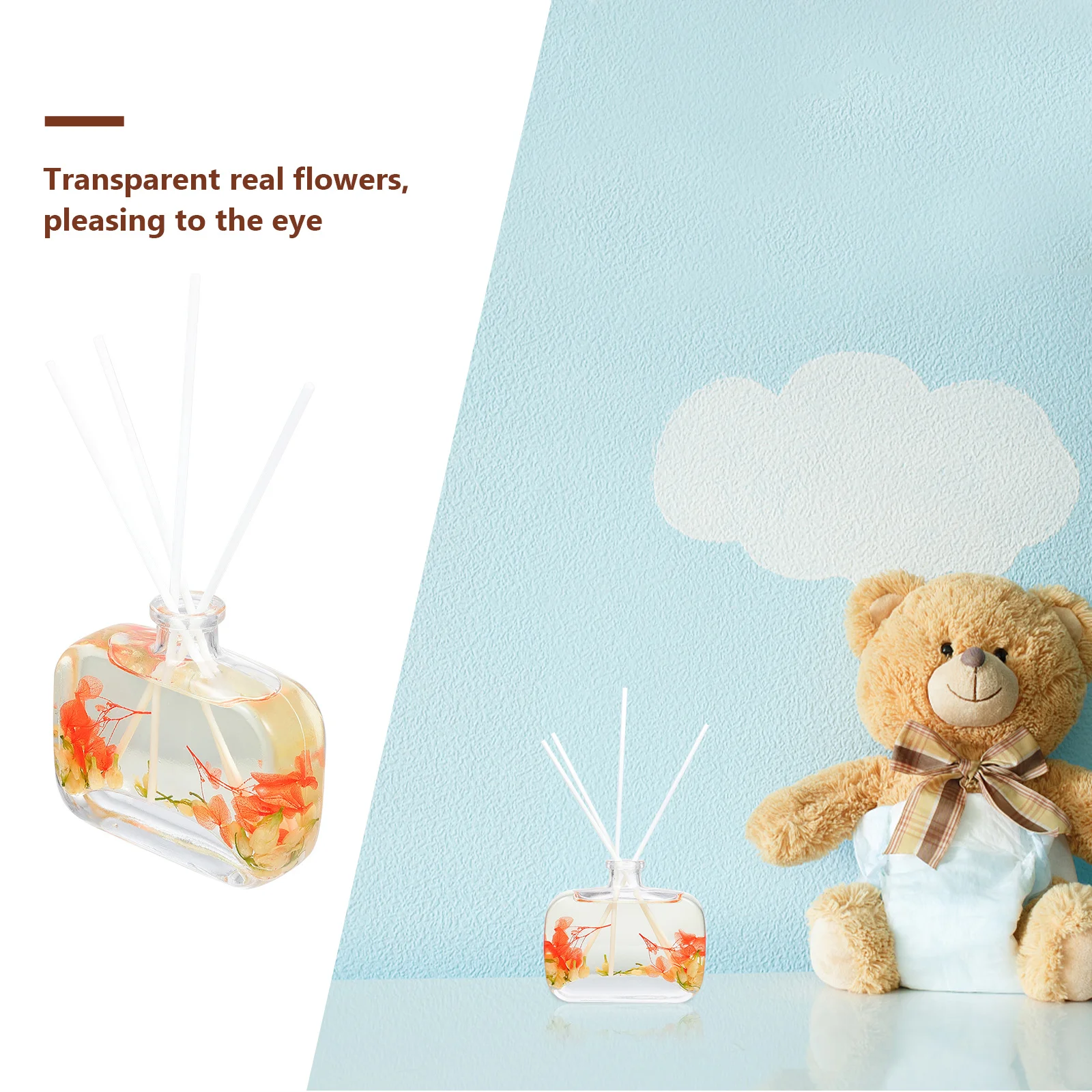 

1Set Aromatherapy Essential Oil Dried Flower Rattan Stick Diffuser Air Freshener Home Fragrance Supplies Long-Lasting Scent