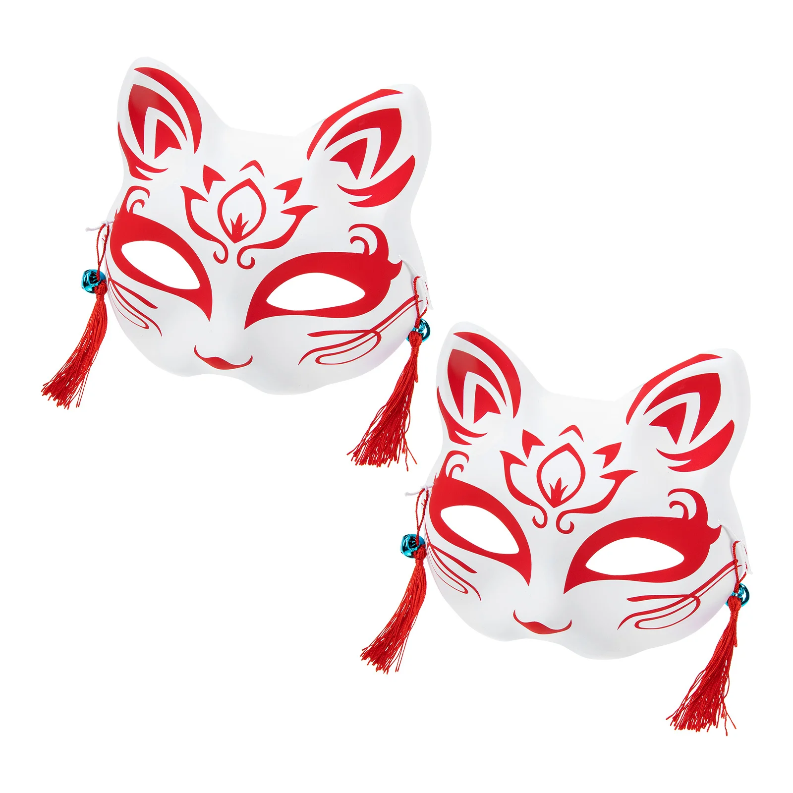 2 قطعة أقنعة الثعالب الزخرفية قابلة لإعادة الاستخدام نصف أقنعة متعددة الوظائف مهرجان الحيوان اكسسوارات نصف قناع قناع الثعالب الزخرفية #6