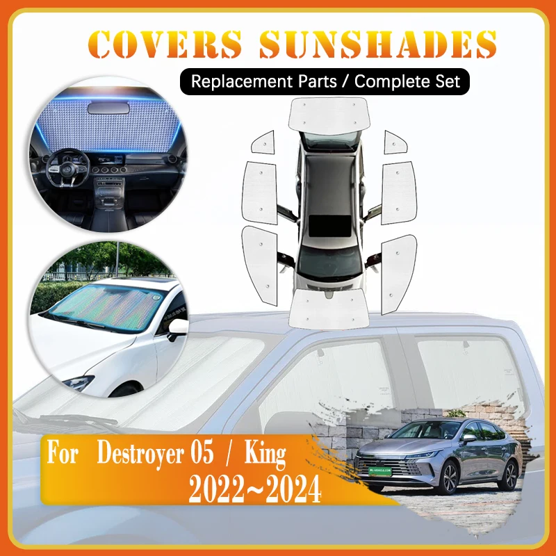 

For BYD King Accessories Chazor Destroyer 05 2022 2023 2024 Windshield Visors Side Window Curtain Anti-UV Visors Car Accessories