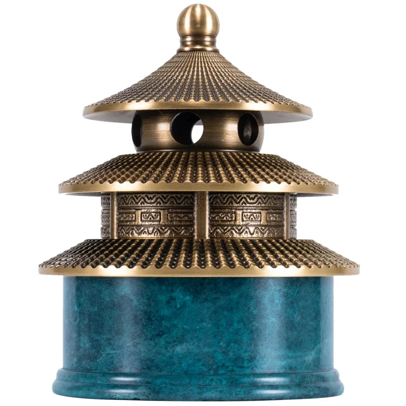 

Pure copper incense burner incense burner home incense burner sandalwood exquisite pagoda hollow furnace tea room ornaments