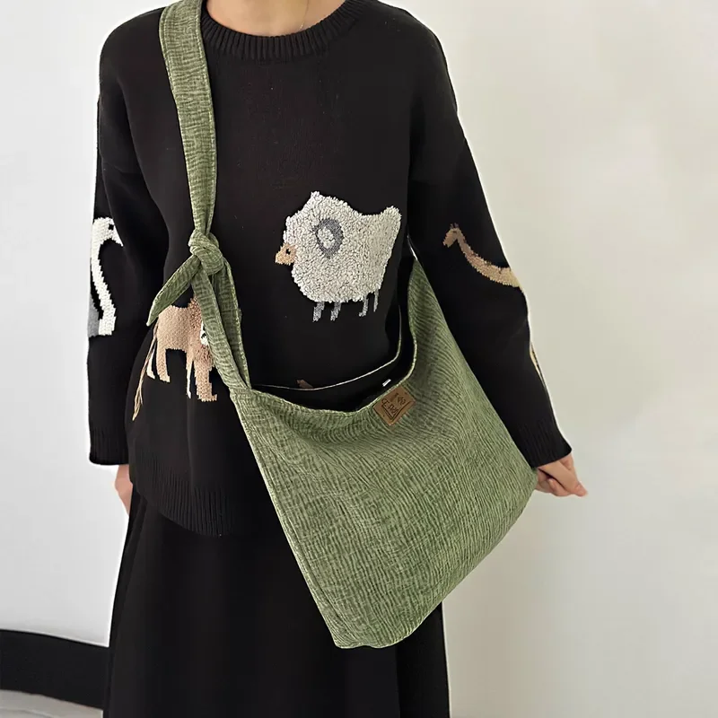2025 New Summer Woven Shoulder Tote Bag for Women Casual Large Capacity Portable Beach Messenger Bag Fashionable Handbag - view 4