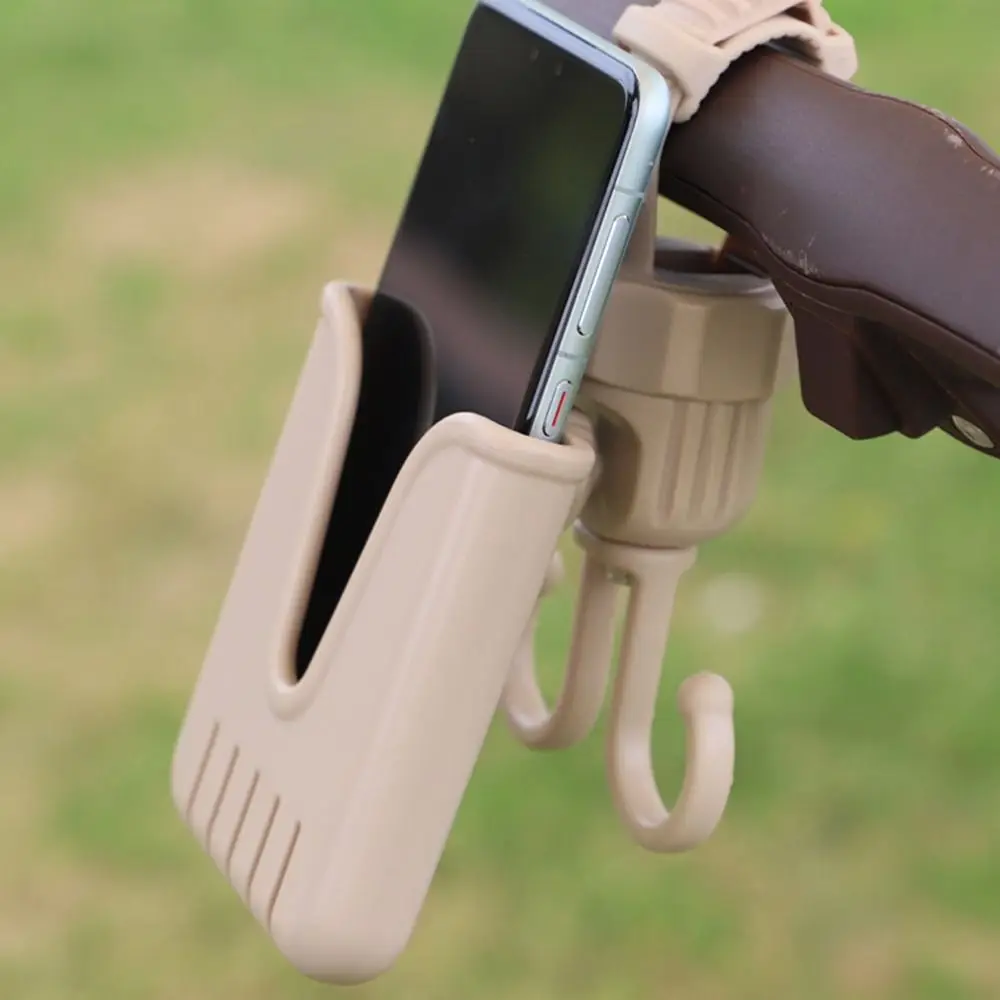 

2 in 1 Baby Stroller Hooks Stable Rotatable Bicycle Hanging Double Hook Phone Support Multifunctional