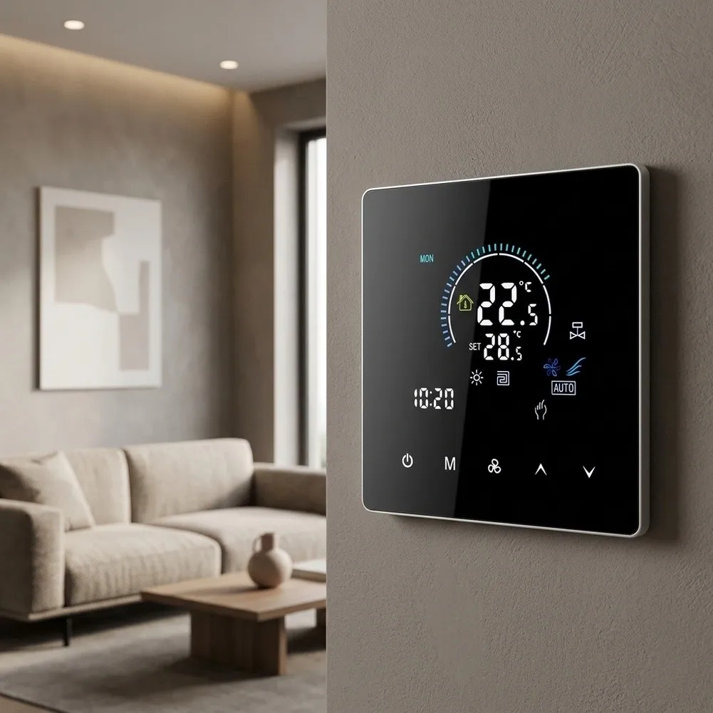 Central Air Conditioning and Underfloor Heating For Smart Thermostat with Mobile App Based Temperature Control