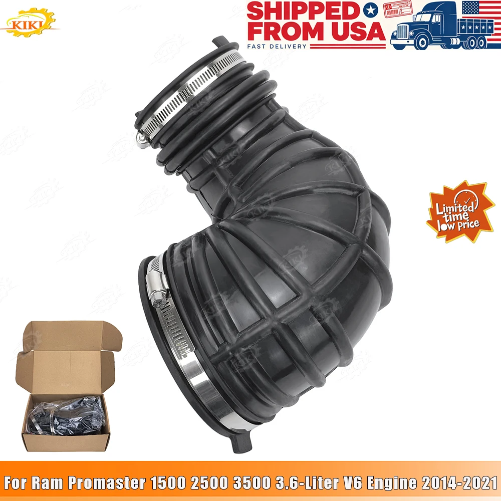 For Ram Promaster 1500 2500 3500 3.6L V6 2014-2021 68190498AB Air Intake Hose Air Cleaner Inlet Duct Replacement Auto Spare Part