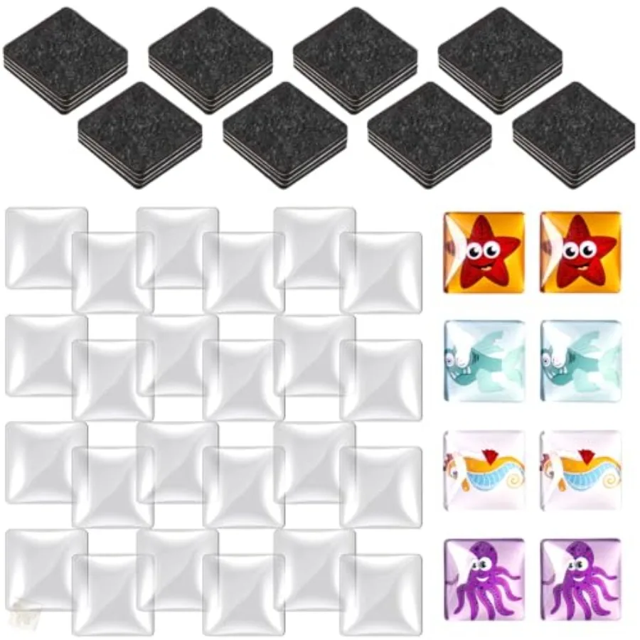 

96 шт. магниты для рукоделия стекло с клейкой подложкой и прозрачные прозрачные стеклянные кабошоны DIY ремесленные магниты на холодильник для доски Refr