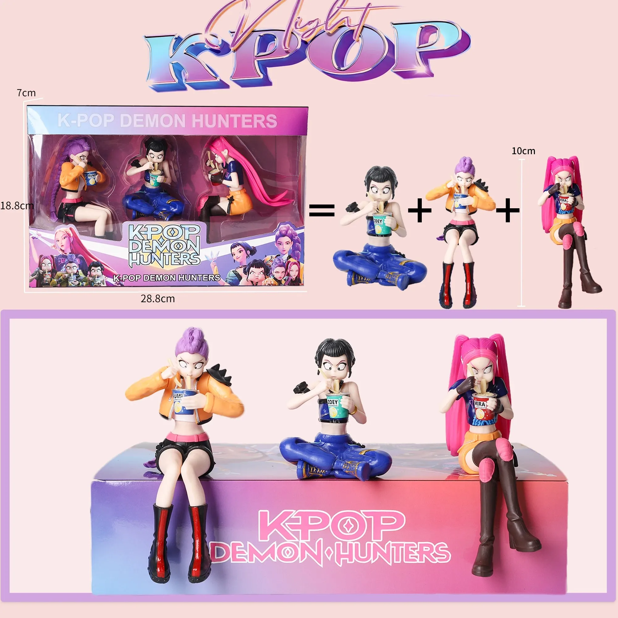 2025 Hot Anime KPop Devil Hunter Doll Vinyl Toy Rumi Mira Zoi Character Vinyl Mask Blind Box Ornament Toy Christmas Gift