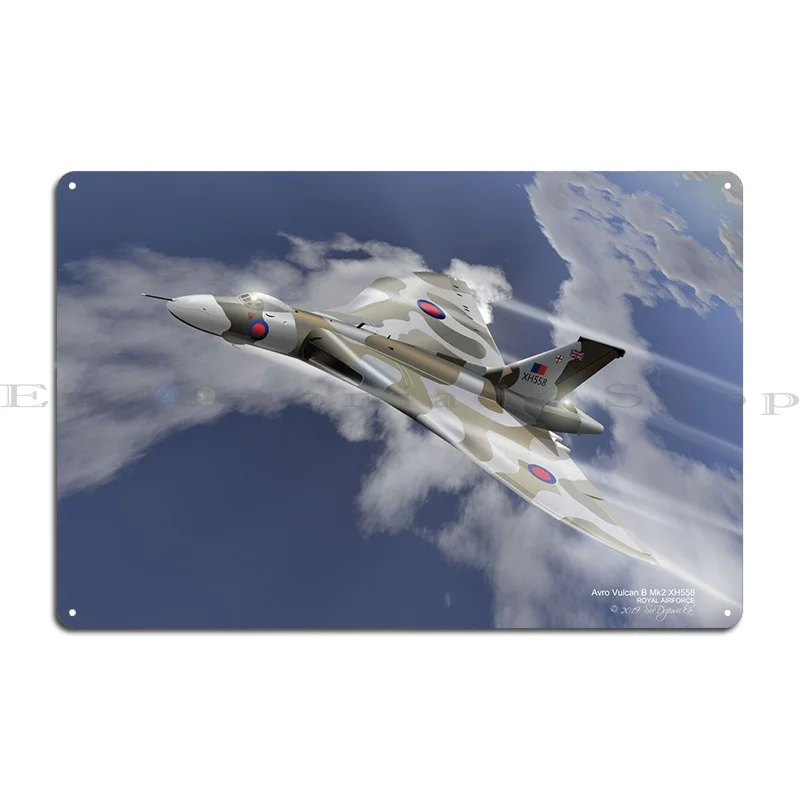 Avro Vulcan Xh558 Metal Plaque Poster Vintage Wall Mural Customized Classic Tin Sign Poster