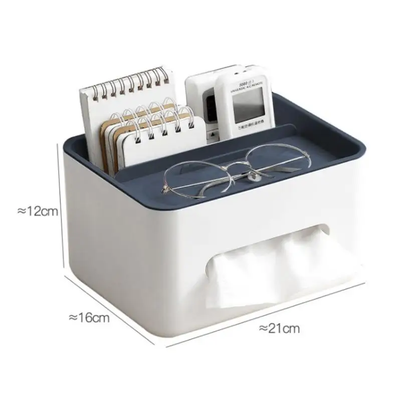 Tissue Box Servethouder Afstandsbediening Opslag Multifunctionele bureau-organizer