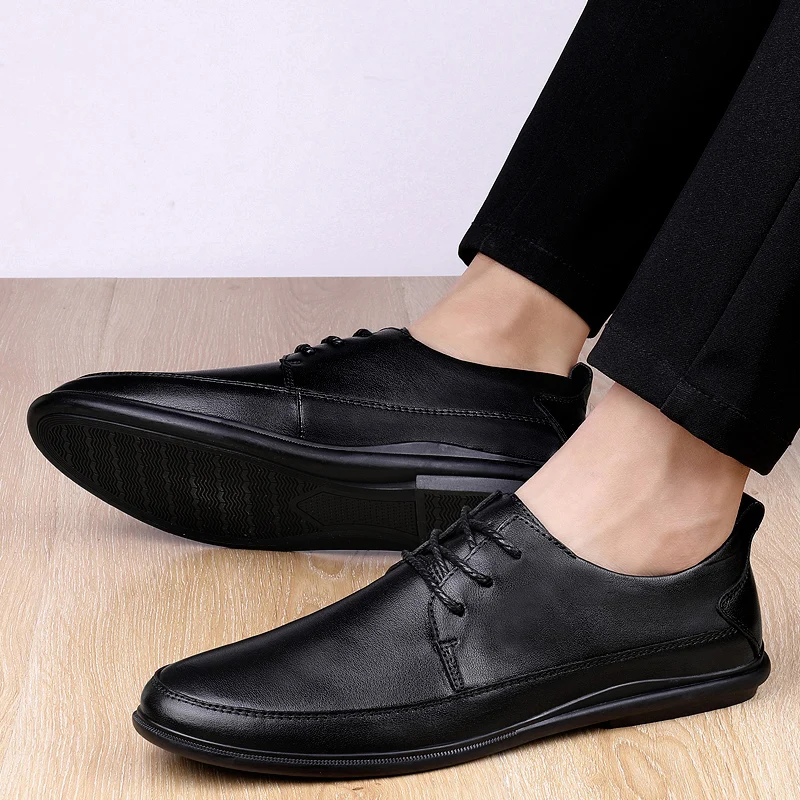 Men Formal Shoes 2023 Fashion genuine Leather Dress Shoes Men Spring Autumn Brand Business Office Wedding Footwear Men Shoes