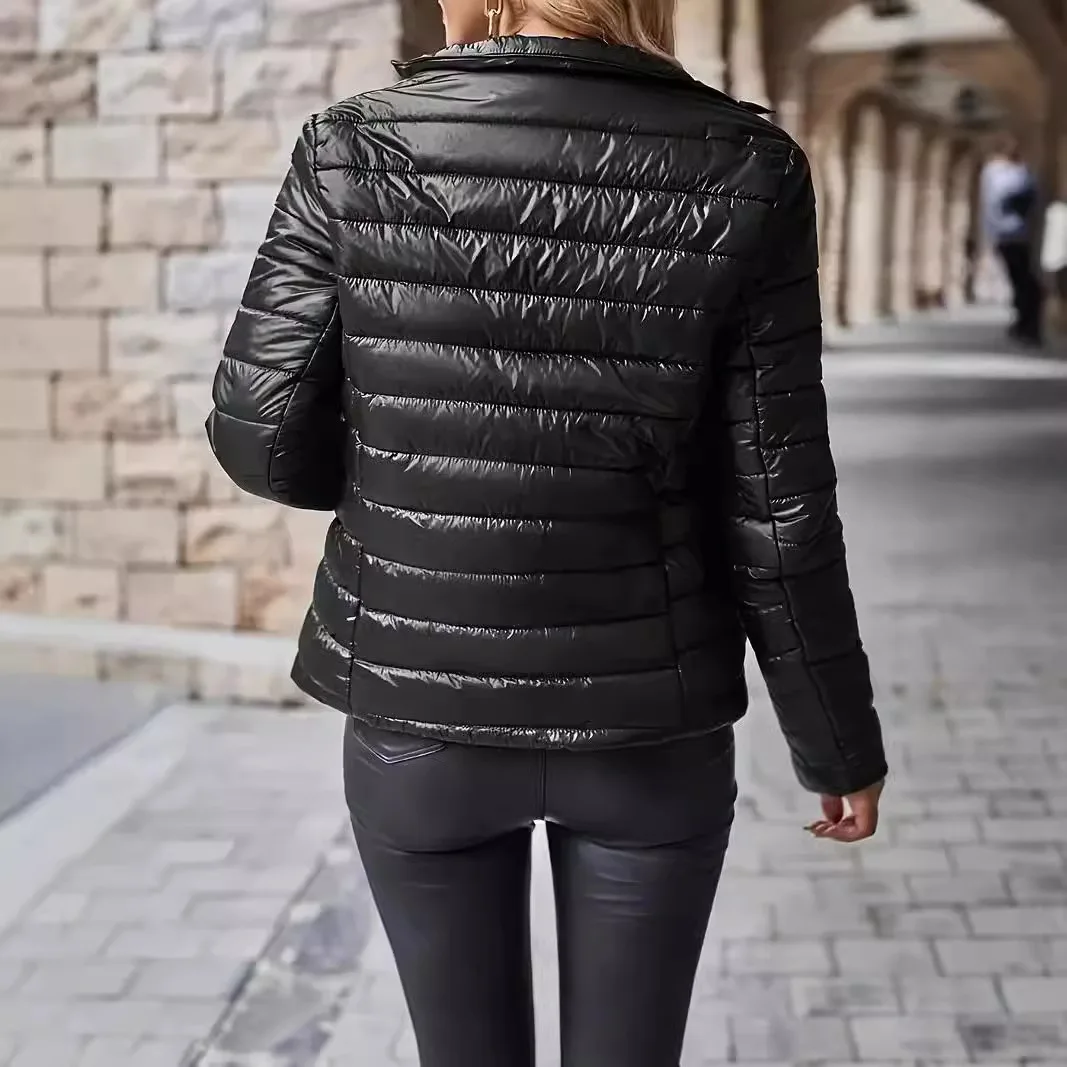 New Lightweight Cotton Jacket, Women's Short, Slim-fit Stand-up Necklace Cotton Coat, Think About It And Multifunctional Outerwe