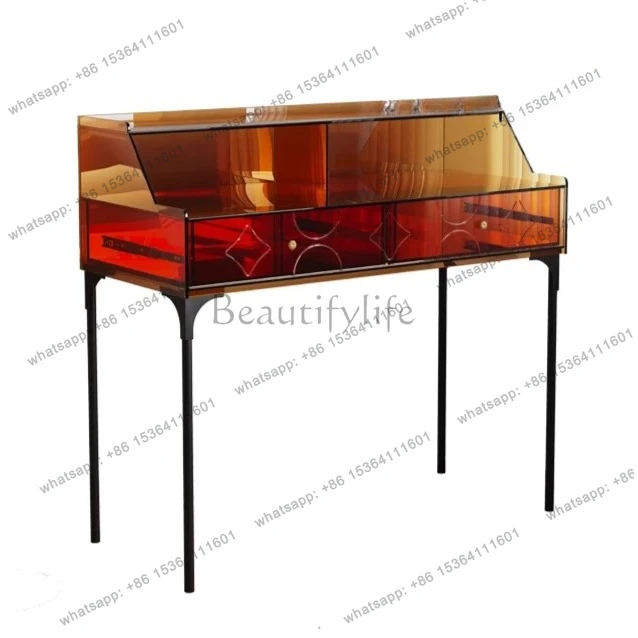 

Toeletta in acrilico di lusso leggero Toeletta per camera da letto italiana Toeletta moderna semplice per trucco creativo