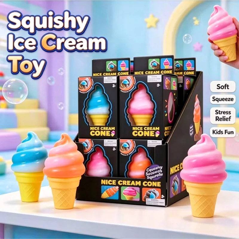New Schylling  Ice-Cream Sensory Toys Stress Relieving Blocks Pinching Relieving Puzzle Solving Venting  Souvenir