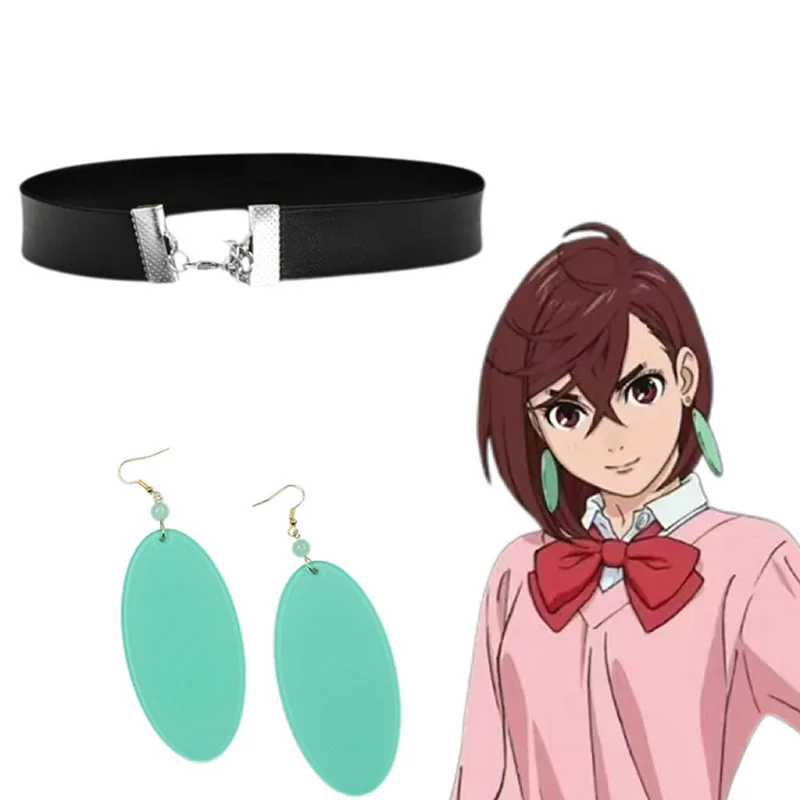 Ayase Momo Anime DAN DA DAN Cosplay Prop Pendants Ear Hook Alloy Earrings Jewelry Eardrop Accessories Green Ear Clip Xmas Props