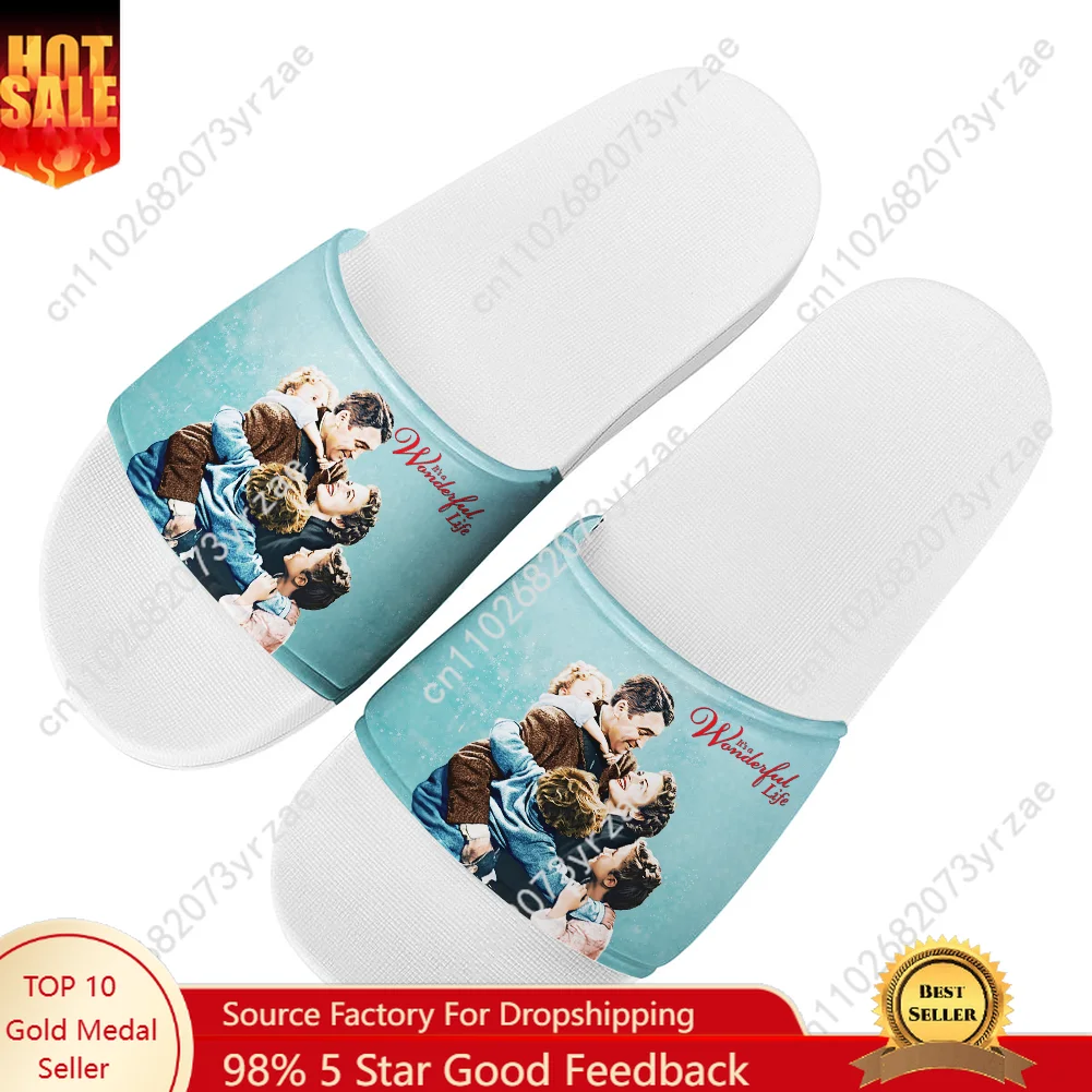 

It's a Wonderful Life Sandals Home Slippers Water Shoes Men Women Teenagers Bathroom Beach Swimming Pool Custom Summer Slipper