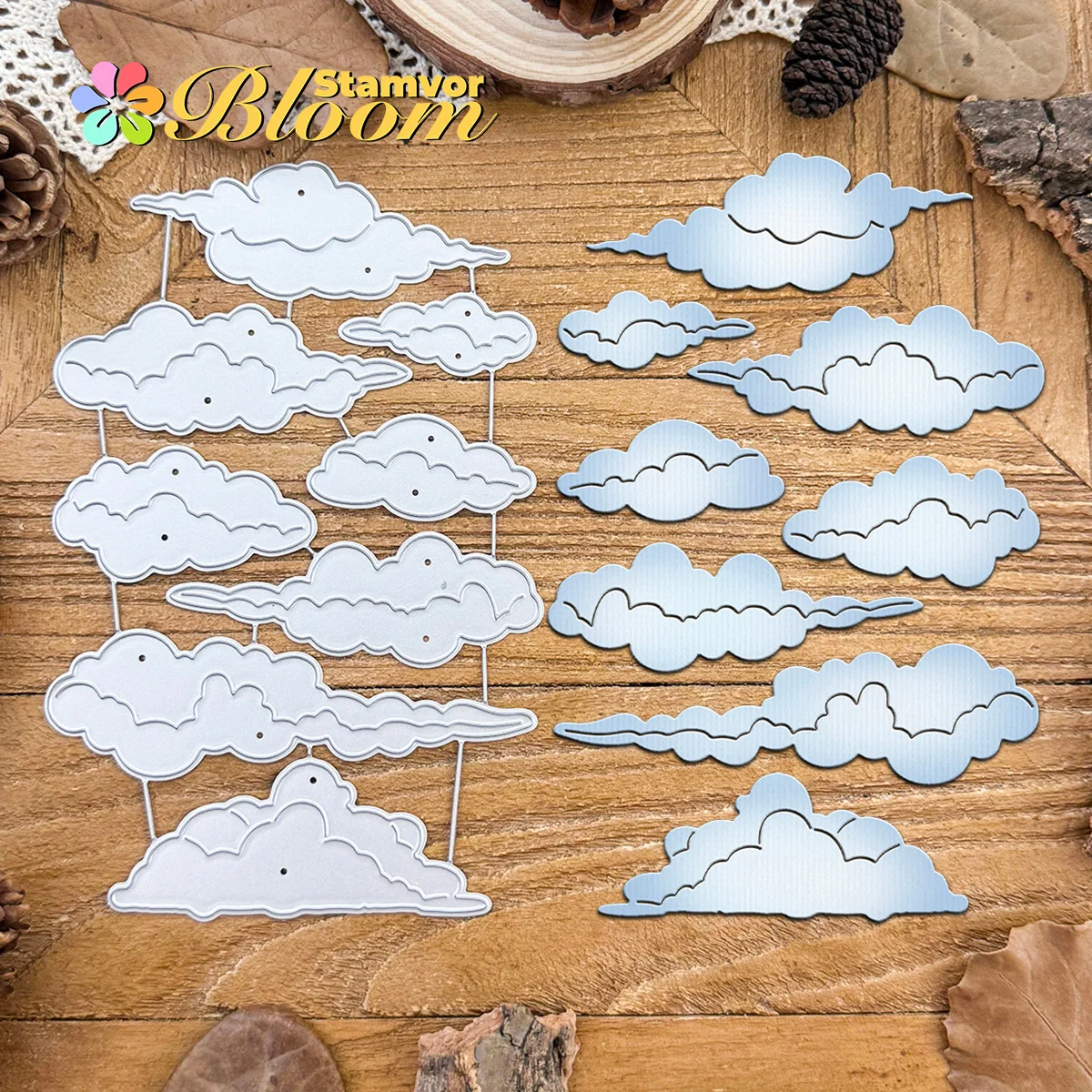 Original schöne Grundlegende nützliche 8-Styles Wolken Metall-Stanzformen Scrapbooking dekorative Prägung