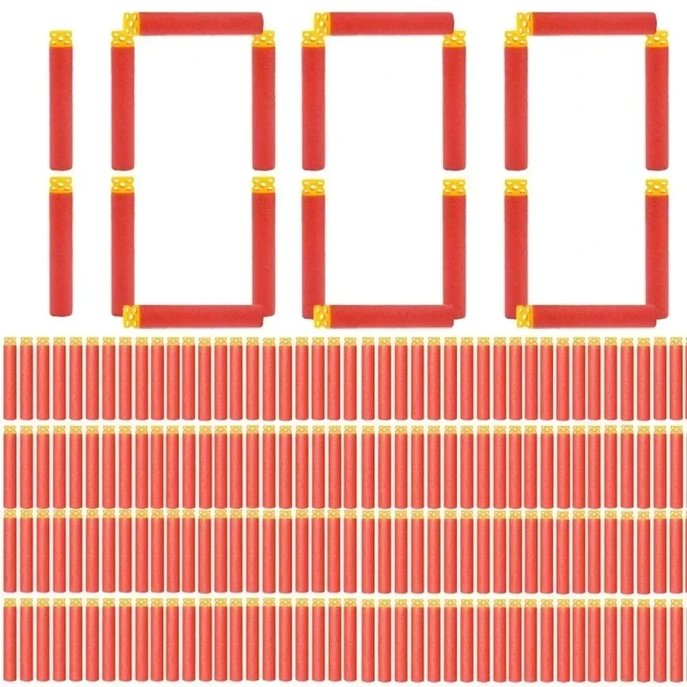 Balles de recharge pour odorjouet Nerf Elite Series, fléchettes creuses rouges, accessoires de jeu en plein air pour enfants, nouveau, 1000, 500, 400, 300, 200, 100 pièces