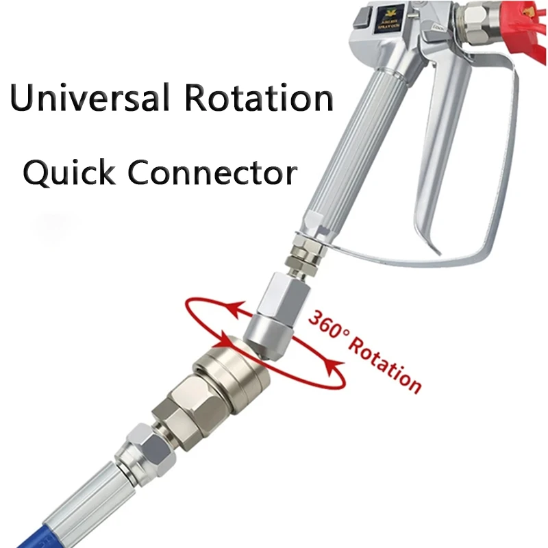 

Universal 360 Quick Joint Fittings Replacement Air Hose Quick Coupler Airless Paint Spray Airless Straight Hose Swivel Connector