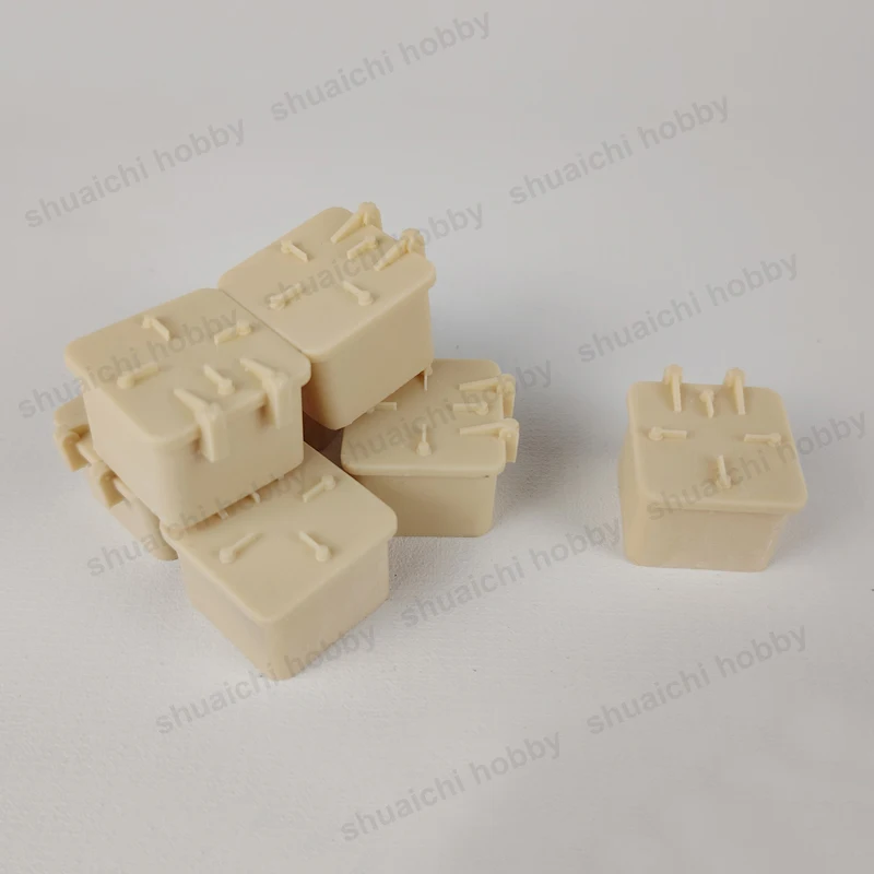 5PCS Resin Square Hatch Cover Model 14x13x9mm/27x25x18mm Micro Hatchway Hood Cap DIY Decorative Parts for Simulation Ship Boat
