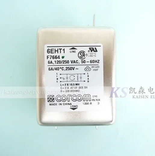 

6EHT1 HT 6609053-5 Medical Device Low Leakage Current 2μ A@120V Corcom6A Filter