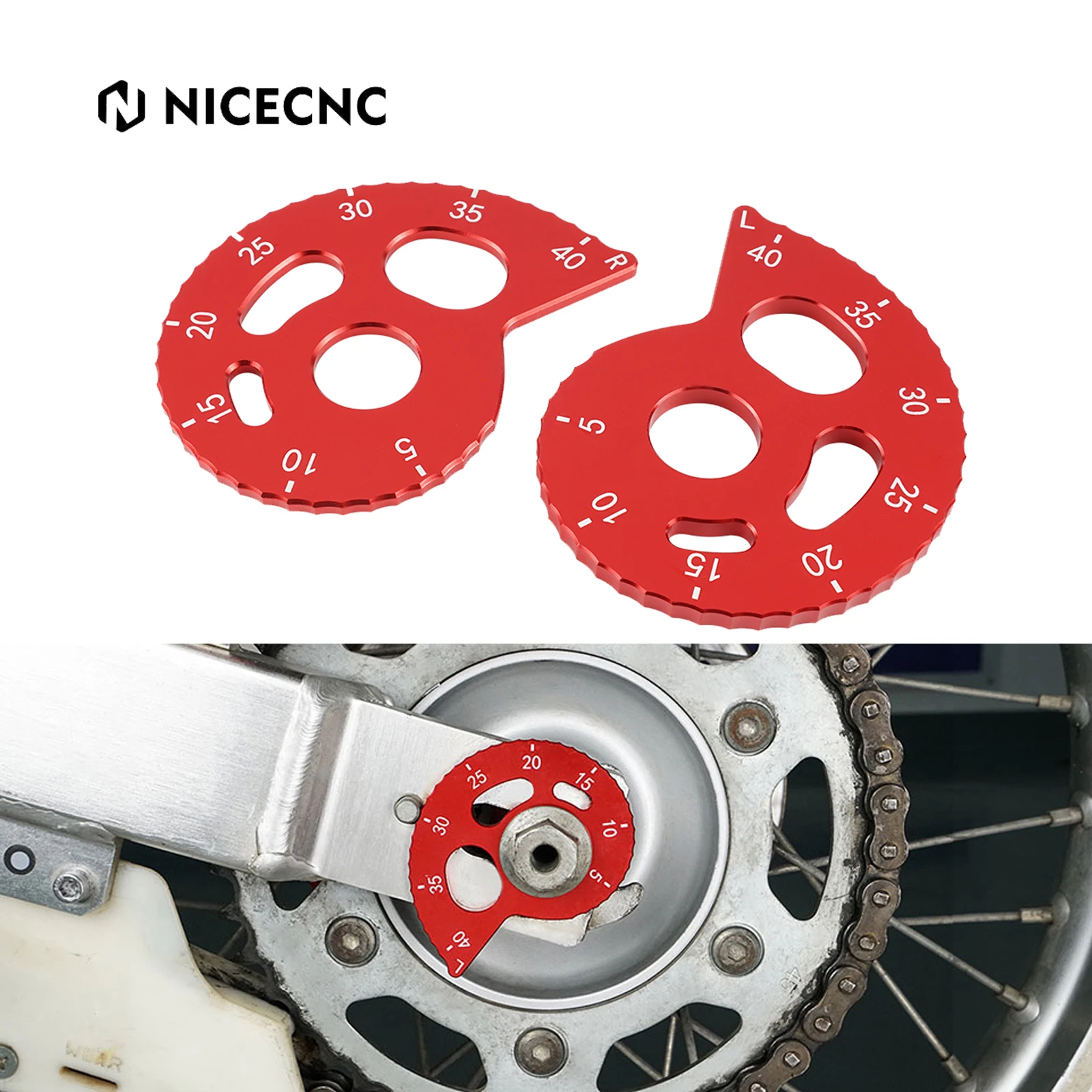 

NICECNC For Honda XR650L XR 650L 1993-2025 2024 2023 2022 2021 2020 2019 Motorcycle Rear Chain Adjuster Regulator Aluminum