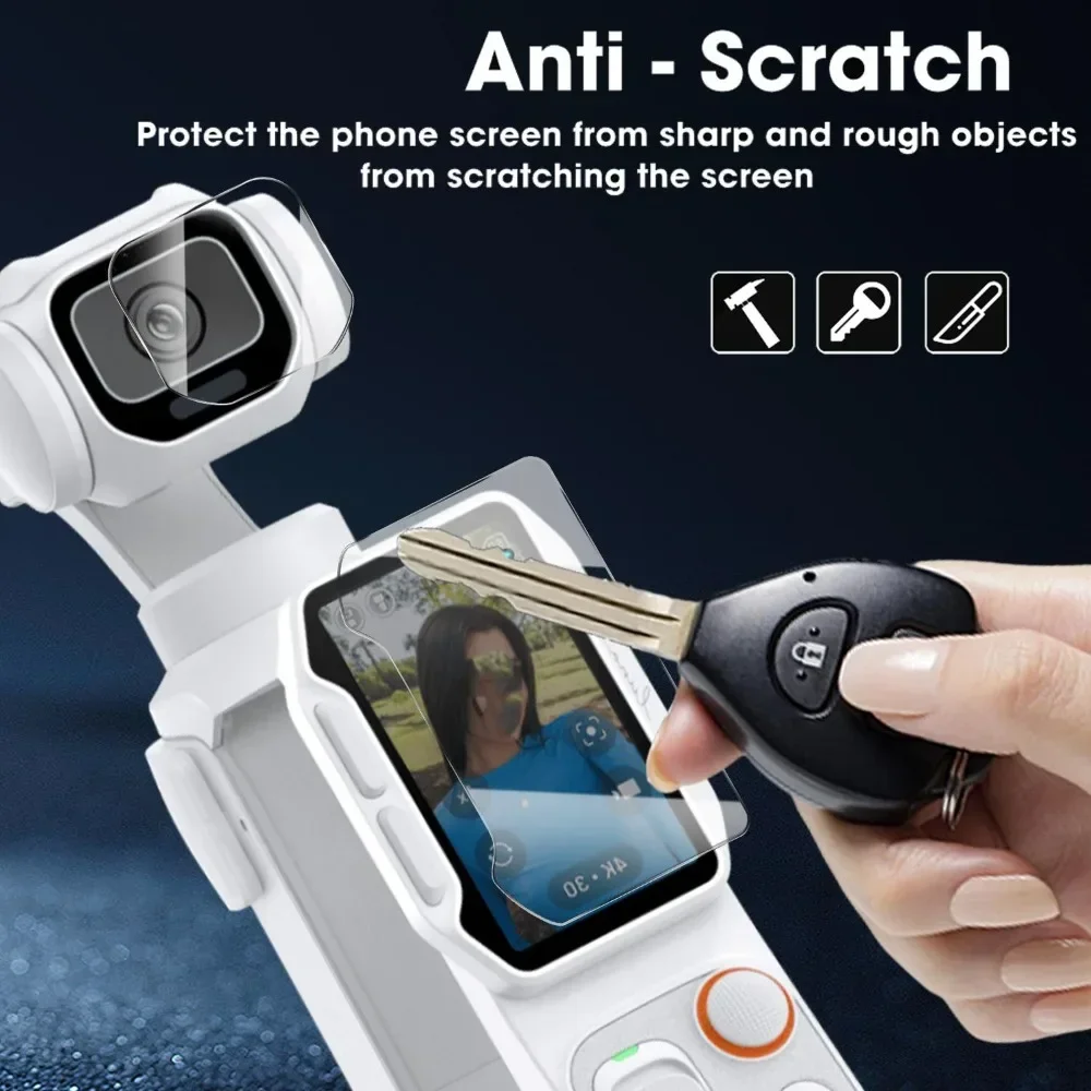 3-1sets for Insta360 Luna Pro Camera Lens&Screen Protector Easy Installation HD Clear Tempered Glass Anti-Scrach Protective Film