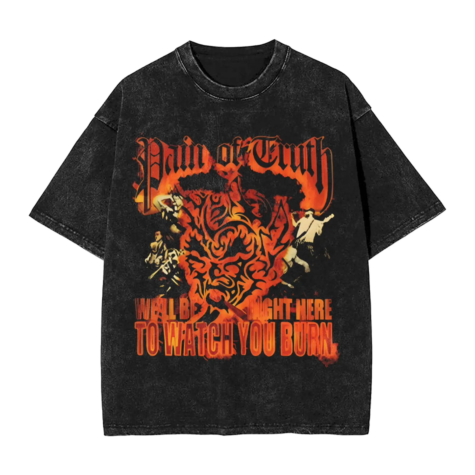 Graphic Printed evil dead burn 2026 Washed T Shirts Apparel Harajuku T-Shirts  for Men Women Tee