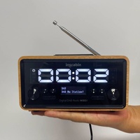 Digital DAB Radio Dual Alarm Clock Radio Receiver Bluetooth Speakers with LCD Display Support Dimming Sleep Timer Multi Language