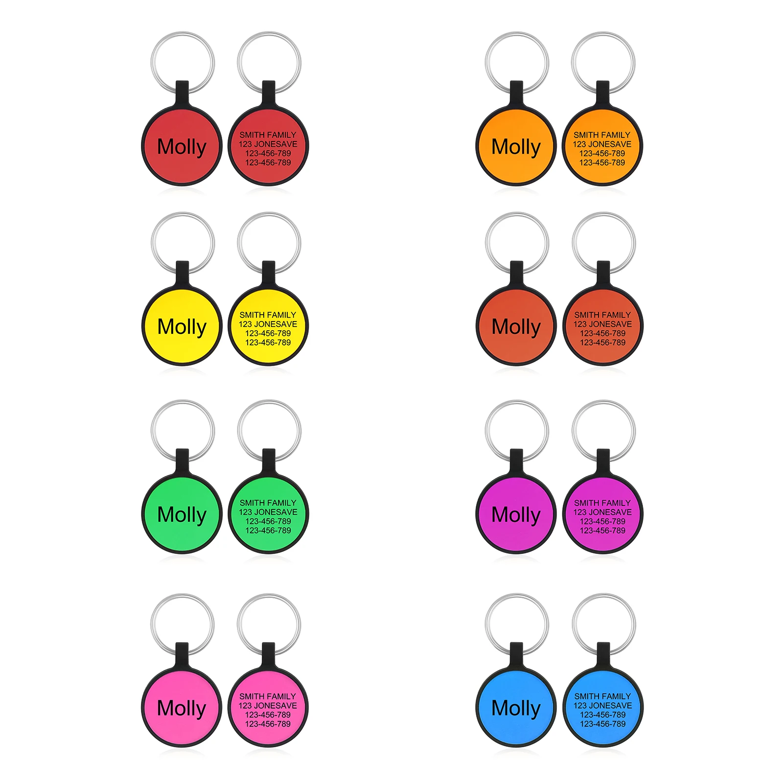 Personalized Pet Dog Tags Anti-lost ID Tag Identification Customized Pet Puppy Collar Dog Cat Bone Tags Pet Supplies Pendant