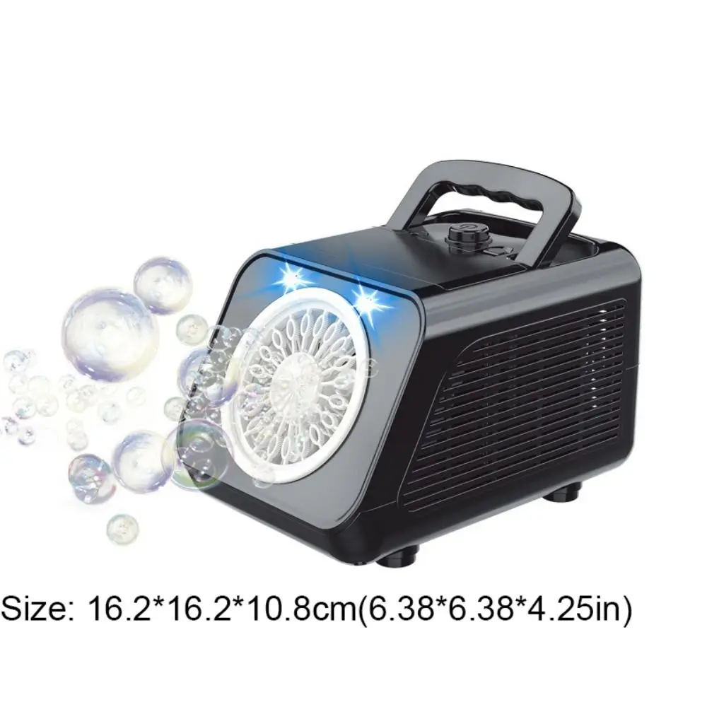 New 15000+ Bubbles Per Minute Automatic Bubble Machine Upgrade Portable Bubble Blower 1 Fan Plastic Bubble Maker Kids