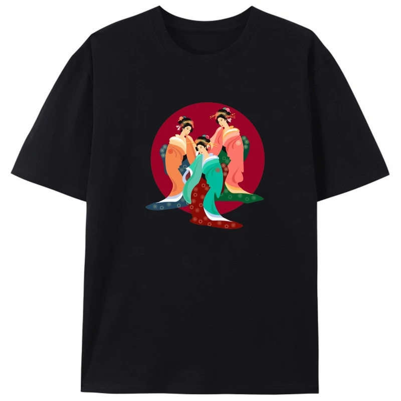 

Three Geisha Cute Dresses Women'S Tee -Image By Retro Tee Shirt