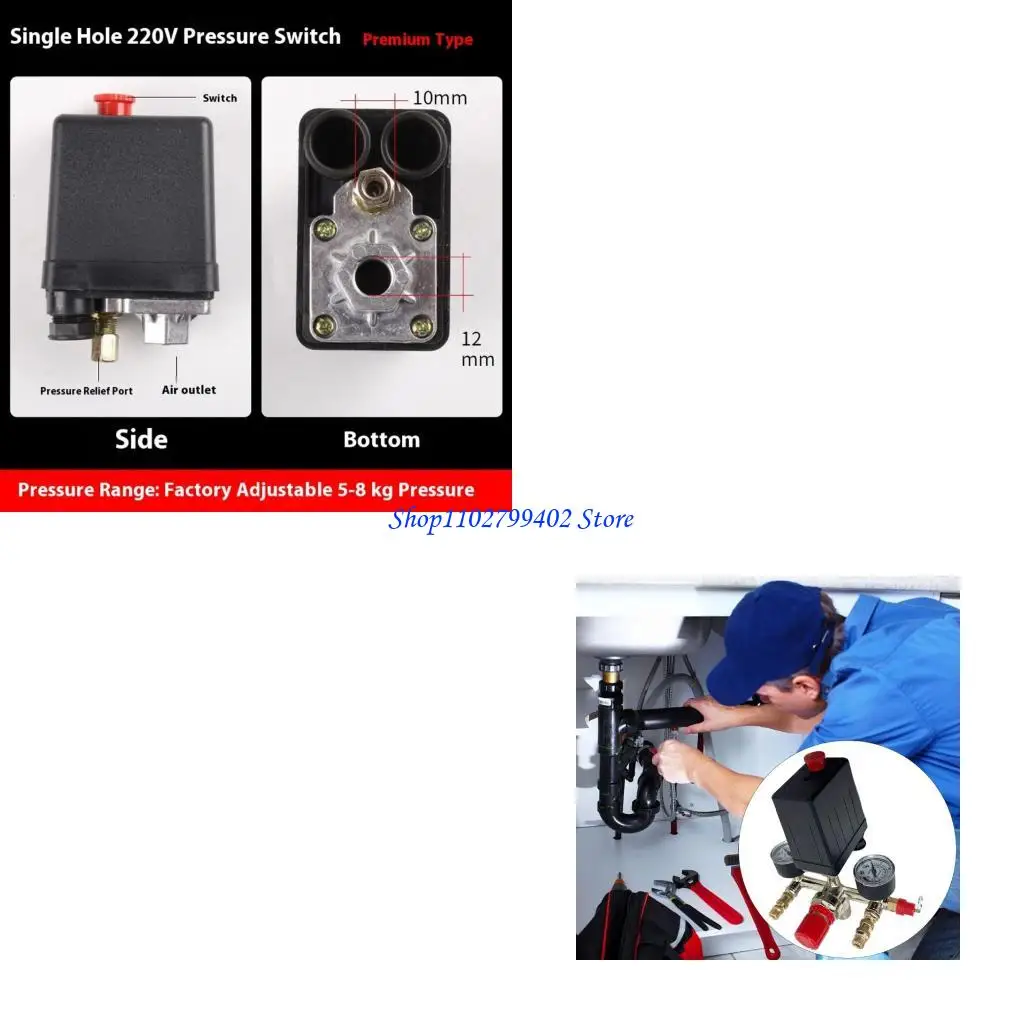 547F Multi Electric Compressor Pressure Valves Assembly Normally Closed Safety Mechanism Homes Use Pressure Regulator Upgrades