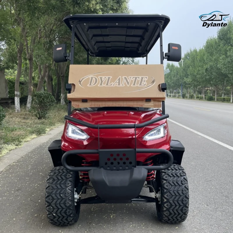 Custom Luxury Family Electric Four Wheeler 6 Seat Golf Cart 48V Lithium Hunting Electric Golf Scooter with Folding Back Seat