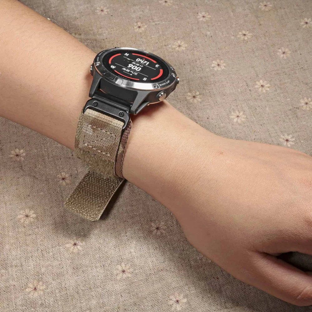 

For Garmin Quickfit 20 22 26mm Nylon Military Wrist Strap Compatible With Fenix/Tactix/MARQ/Quatix