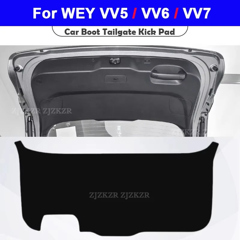 

For Great Wall Wey VV5 VV6 VV 2017-2021 Trunk Tailgate Guard Pad Leather Rear Trunk Door Protective Car Interior Accessories