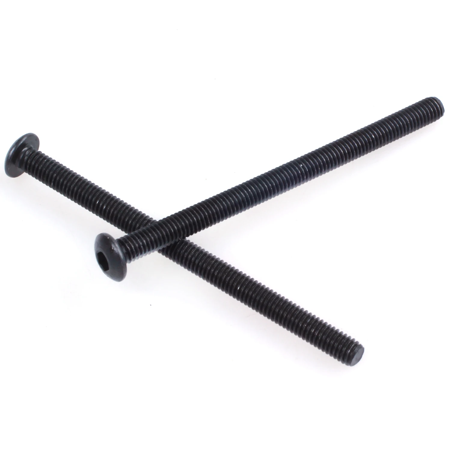 ABYL M3 x 45mm سبائك الصلب عرافة المقبس زر رئيس مسامير أسود 20 جهاز كمبيوتر شخصى
