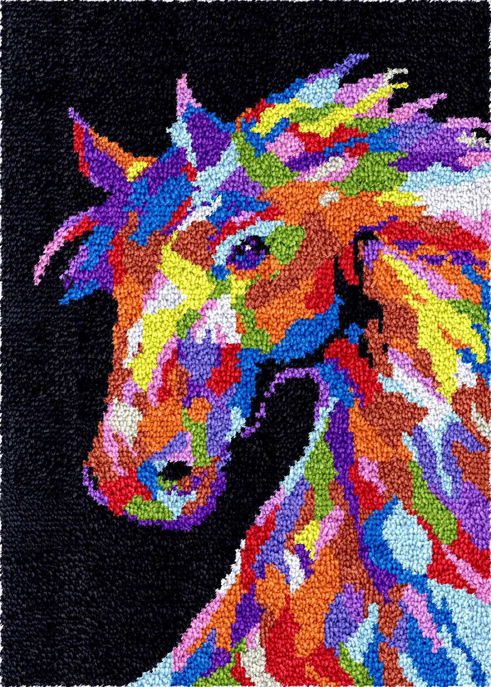 

diy carpet knooppakket tapijten Horse tapestry kits Latch hook rug kits canvas printing vloerklee latch hook crocheting tapis