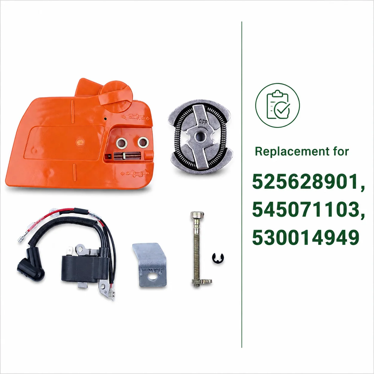 Ignition Coil Clutch Kit Tensioner Set For Husqvarna 235 235E 240 240E Chainsaw Kill Switch OEM 525628901 545071103 530014949
