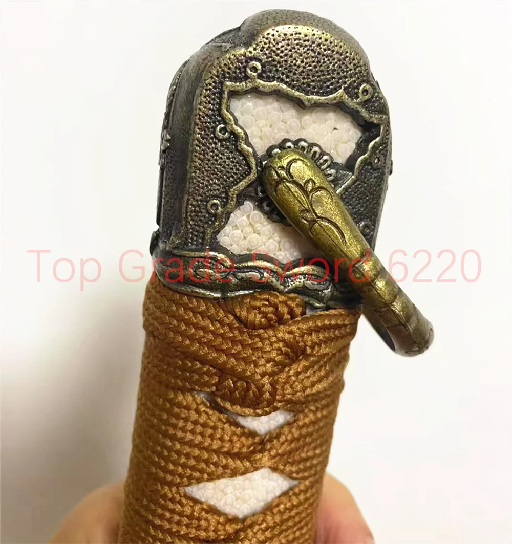 Very Exquisite Brown Tsuka Handle Real Rayskin Handle Tsuka For Japanese Samurai Sword Real Katana Tanto Fittings