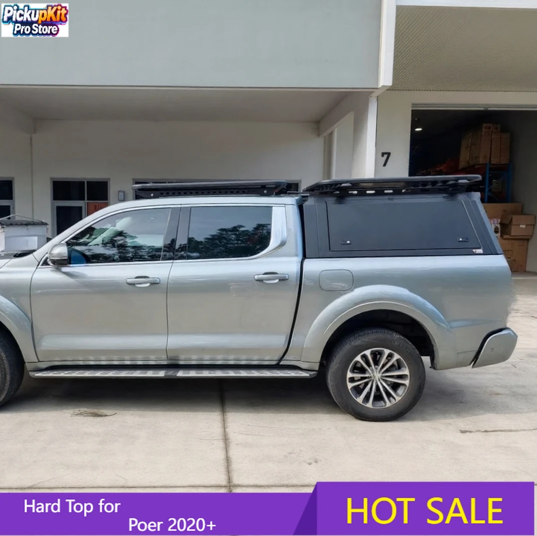 

Premium 4x4 Aluminum Truck Canopy Topper Waterproof Manual Locking Fit Poer 2020+