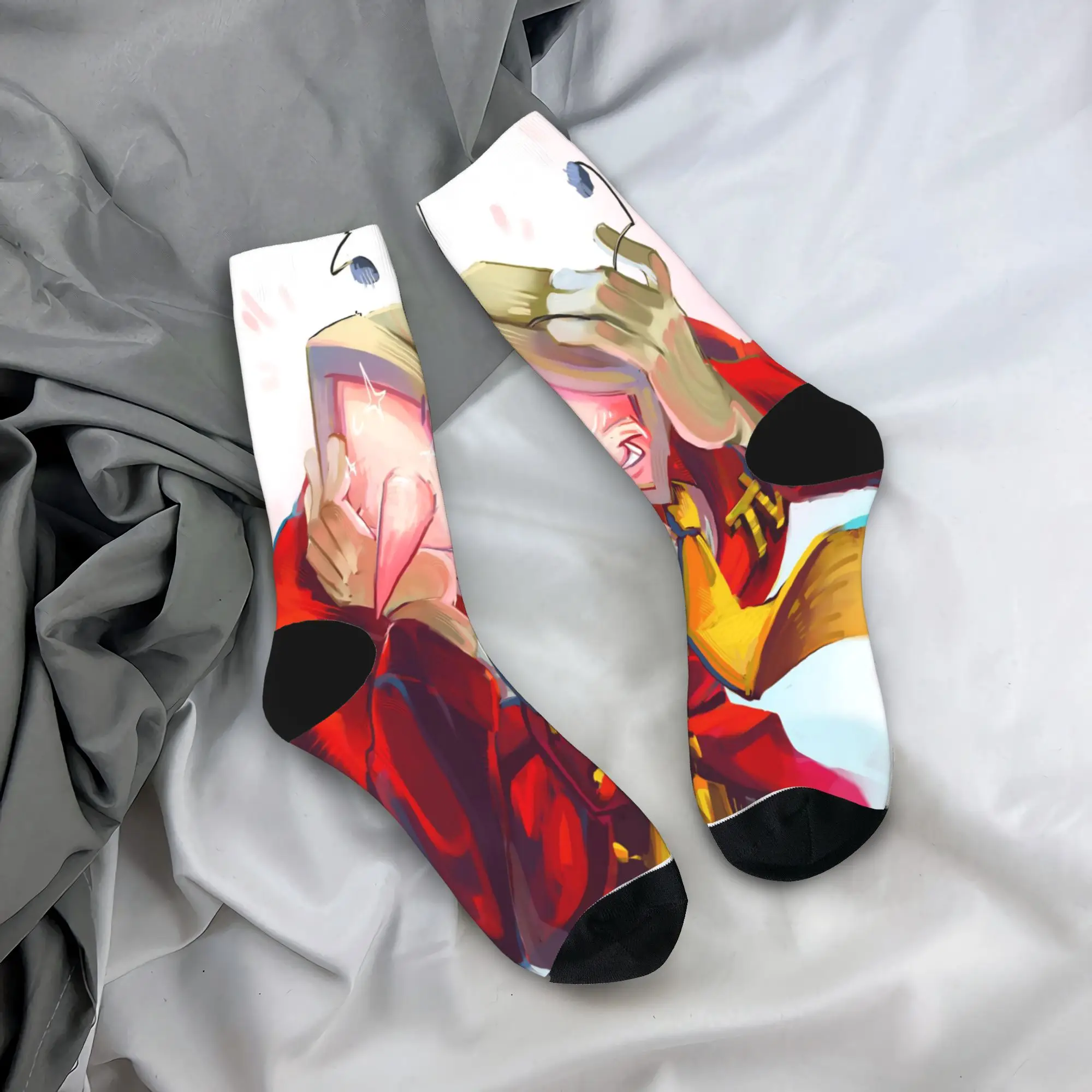 Calcetines divertidos de fútbol Tenna TV Deltarune, calcetines largos de poliéster para mujeres y hombres, transpirables