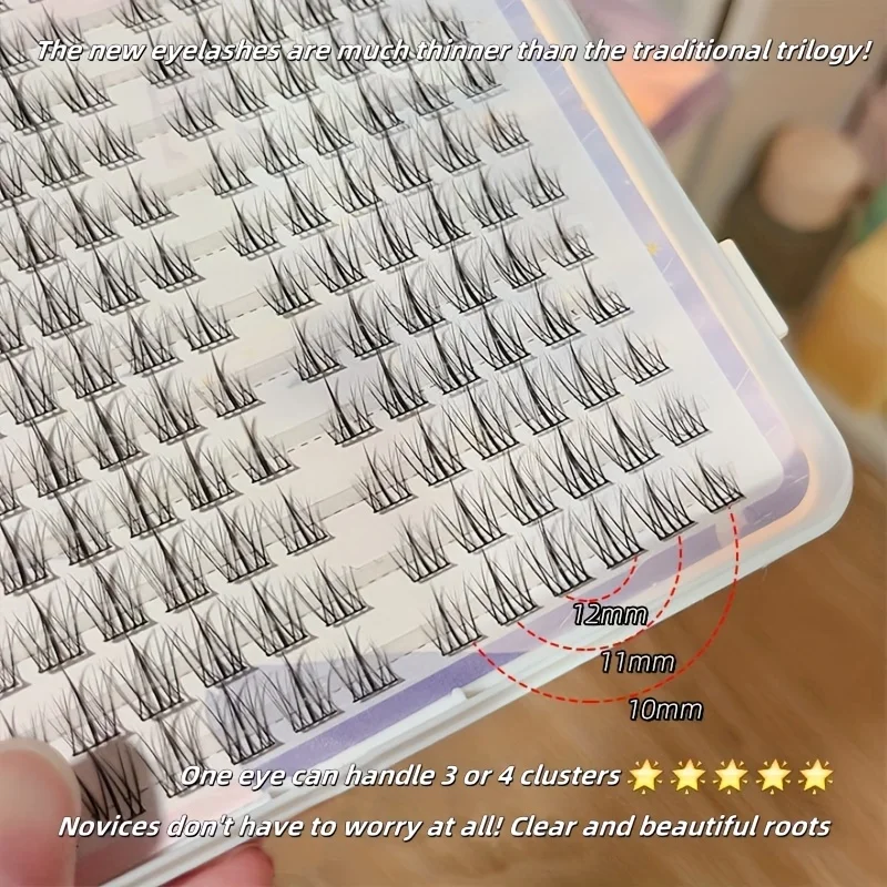 384 Lazy Trilogy Sunflower False Eyelash Book+Double headed Adhesive+False Eyelash Clip, Large Capacity Eyelash Set