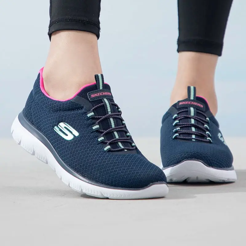 Skechers Women's Shoes Original Lightweight Fashion Breathable Non-Slip New Fitness Training Outdoor Sports Casual Shoes 12980-Nvhp-2