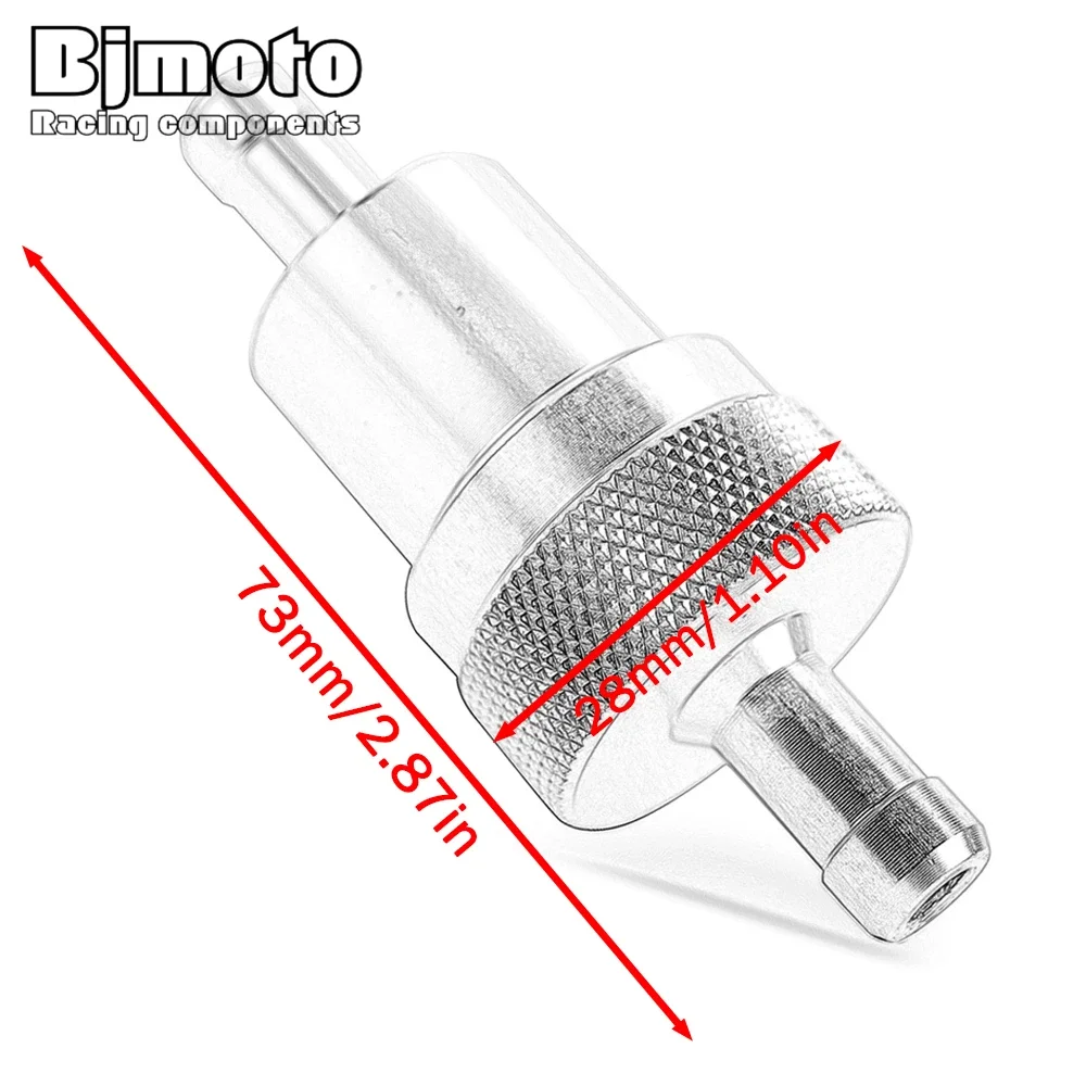 8MM Aluminum Anodized Fuel Filter with Bronze Elemnt 40 Micron 5/16\'\' Fuel Oil Filter Gasoline Separator