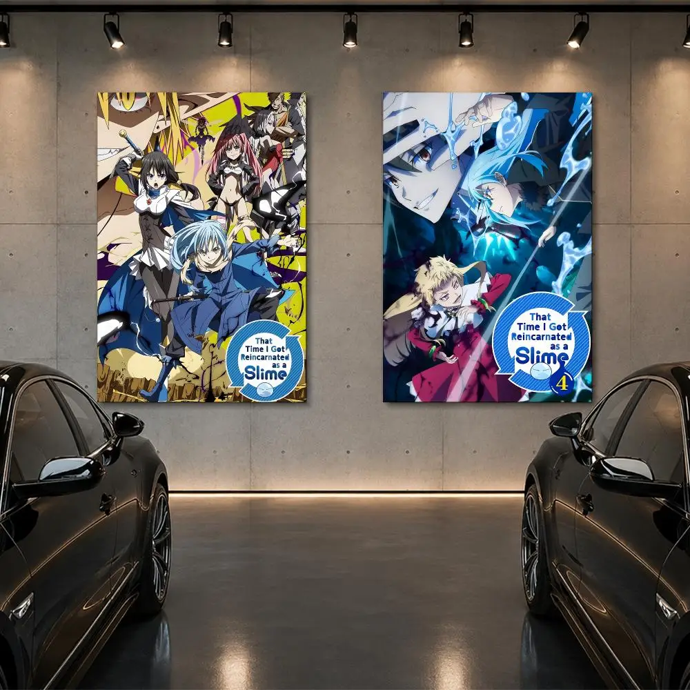 Anime That Time I Got Reincarnated as a Slime Poster Room Decor Home Wall Art Printing Waterproof Garage BedRoom Posters Gift