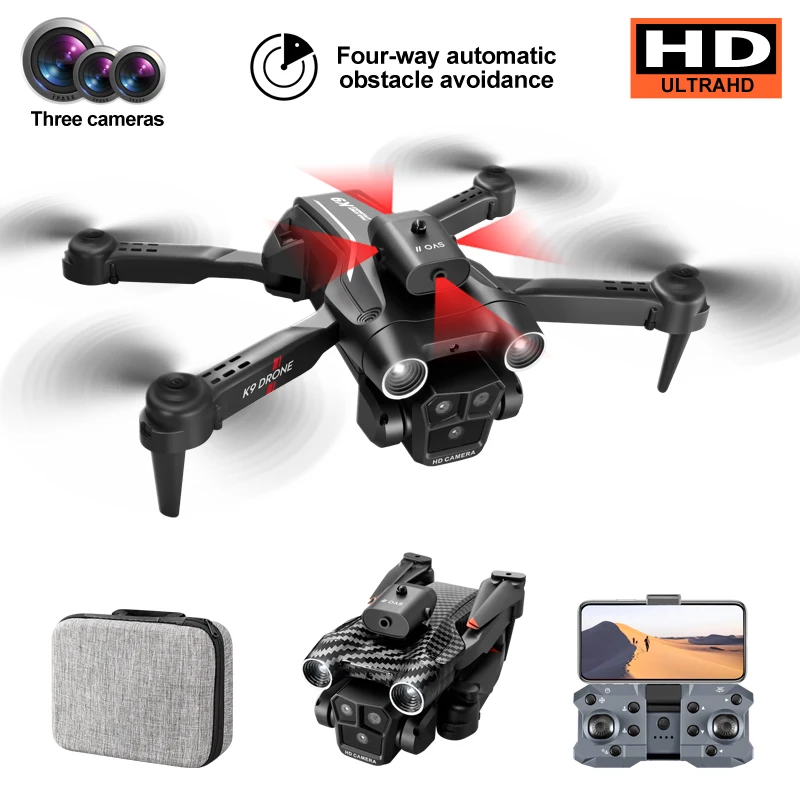 K9Max Drone 4K HD Dual Camera Aerial Photography Profesional  FPV RcCHelicopters Obstacle Avoidance Foldable RC Quadcopter Toy