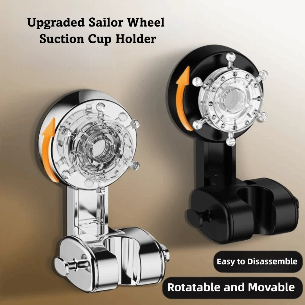 

360° Adjustable Suction Cup Shower Holder Removable ABS Showerhead Holder No Drilling Bathroom Organizer Shower Installation
