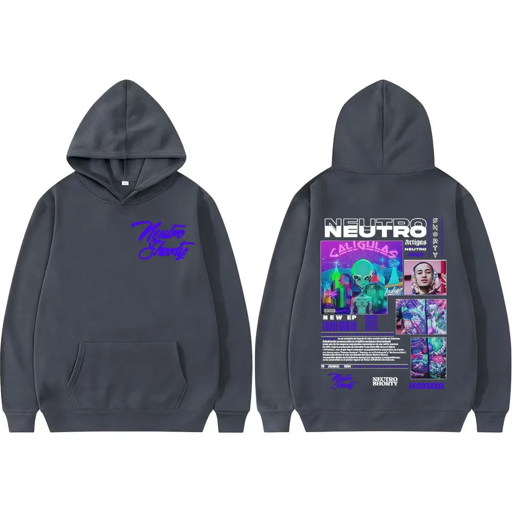 래퍼 Neutro Shorty 앨범 투어 2025 Merch 후드 남성 의류 하라주쿠 힙합 긴 소매 후드 캐주얼 컴포트 스웨터