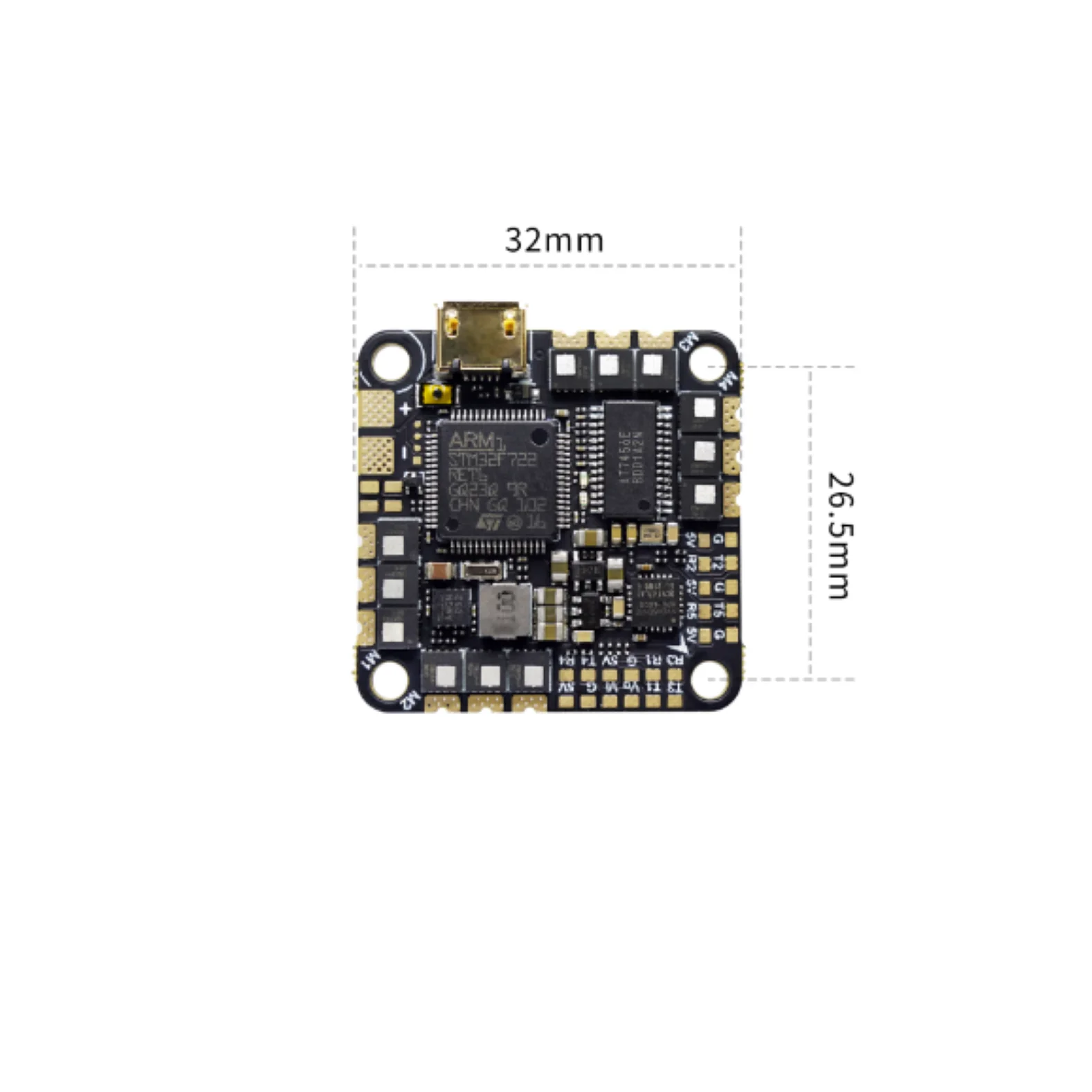 GEPRC GEP-F7-45A V2 AIO F722 Flight Controller BLHELIS 45A 4in1 ESC 2-6S 25.5X25.5mm / GEPRC TAKER F722 BLS 60A V2 STACK