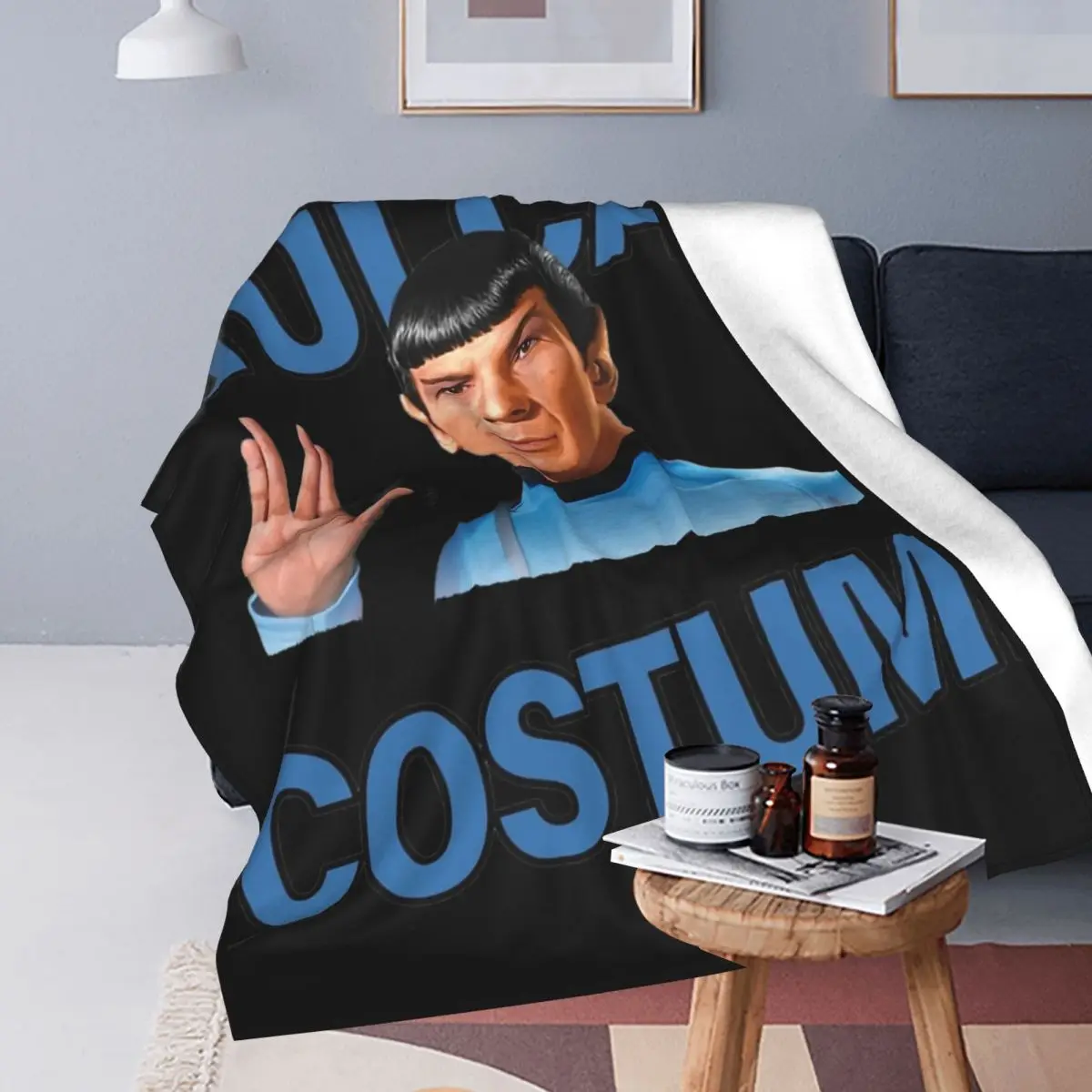 Halloween This Is My Vulcan Costume Knitted Blanket Flannel Stars Treks Vulcan Warm Throw Blankets for Bedding Couch Bed Rug