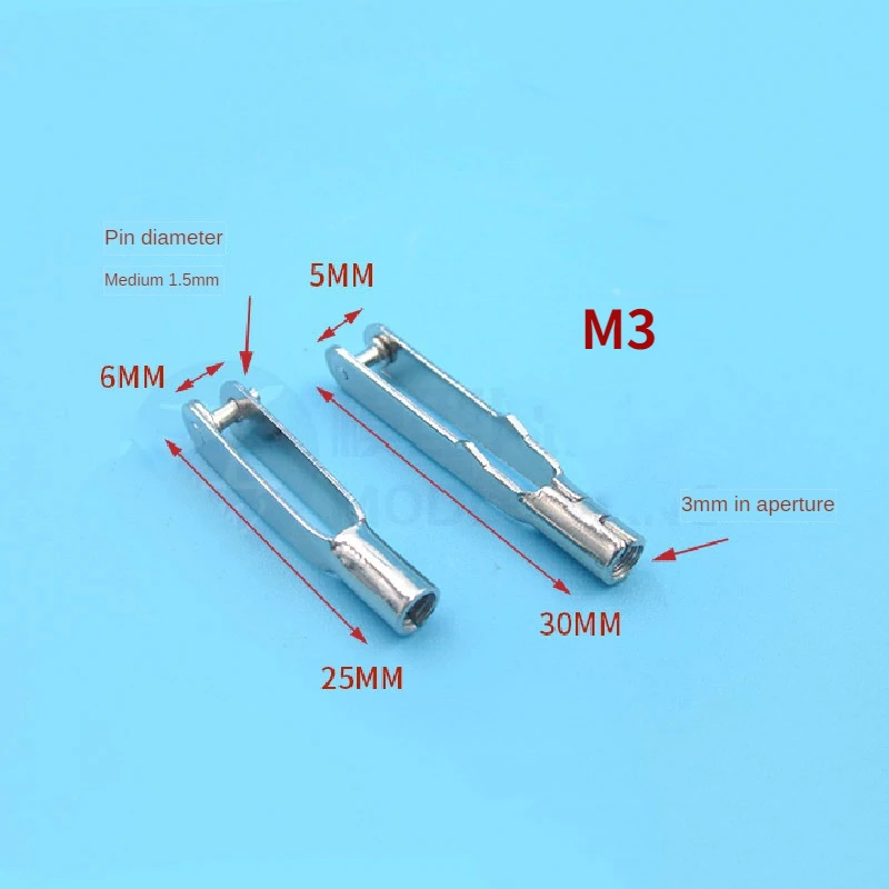 10 pz M2 / M3 metallo/2mm plastica Nylon mandrino a forcella di alta qualità RC corno di controllo mandrino a forcella in acciaio per RC aereo RC